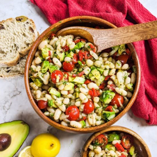 Mediterranean White Bean Salad - Recipe photo by mamazilla