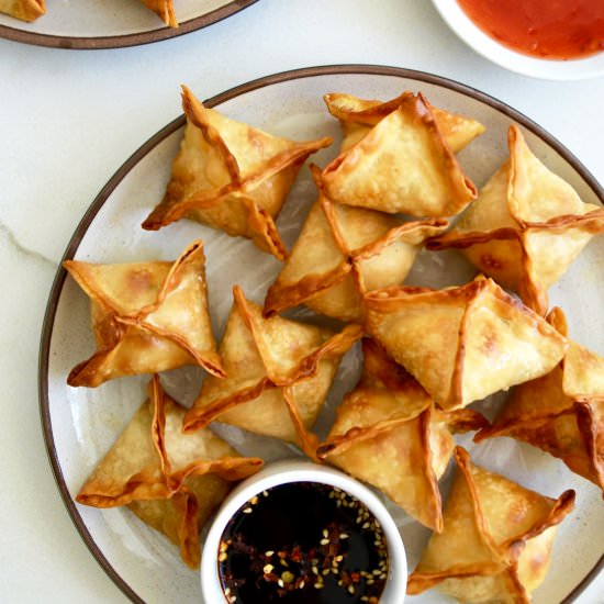 Air Fryer Cream Cheese Wontons - Recipe photo by justataste