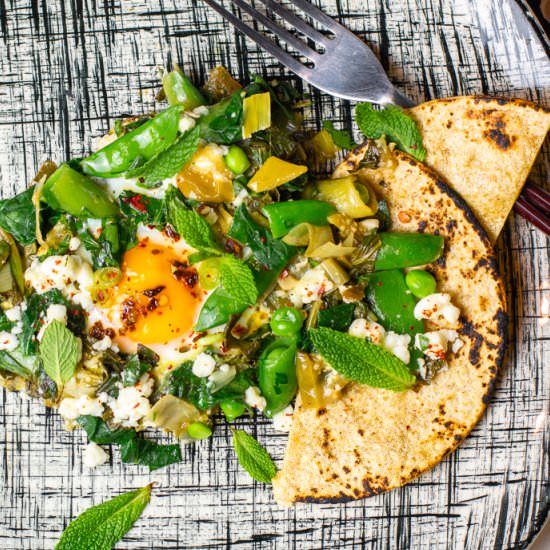 Southwest green shakshuka - Recipe photo by a zest for life