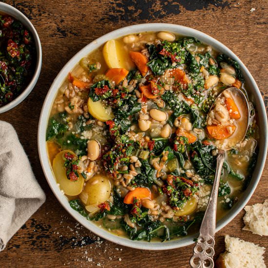 Italian farro stew - Recipe photo by cherryonmysundae