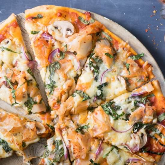 Kimchi Pizza - Recipe photo by inthekitchnet