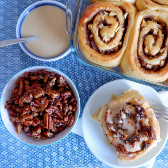 APPLE AND PEAR CINNAMON ROLLS - Recipe photo by simplysophisticatedcooking