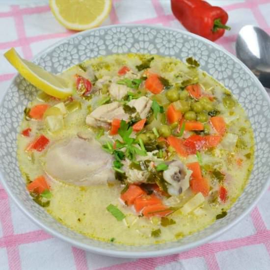 Creamy Chicken Soup With Vegetables - Recipe photo by timeaskitchen
