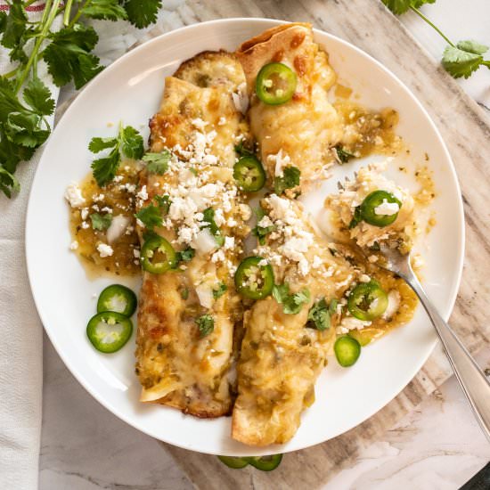 Green Chicken Enchiladas - Recipe photo by ThePypersKitchen