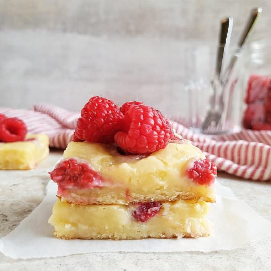 Raspberry White Chocolate Blondies - Recipe photo by WhiskingWolf