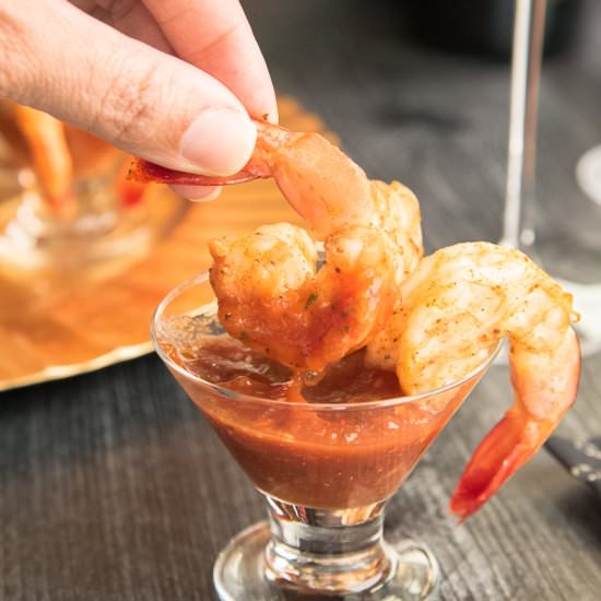 Roasted Shrimp Cocktail with Sauce - Recipe photo by senseandedibility