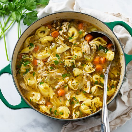 Chicken Tortellini Soup - Recipe photo by TheCozyCook
