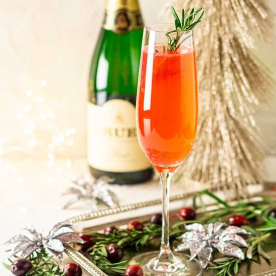 Cranberry French 75 - Recipe photo by Burrata and Bubbles