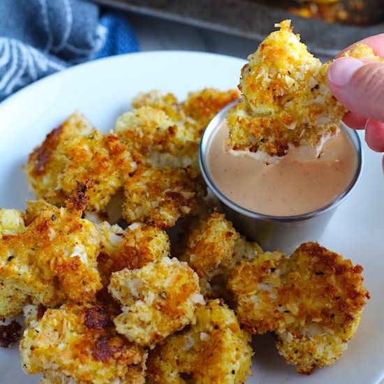 Baked Crispy Cauliflower Bites - Recipe photo by TalkingMeals