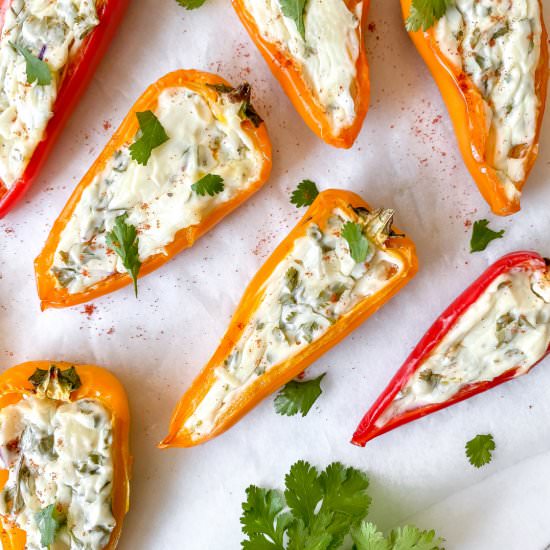 Herb cream cheese stuffed peppers - Recipe photo by Low Histamine Kitchen