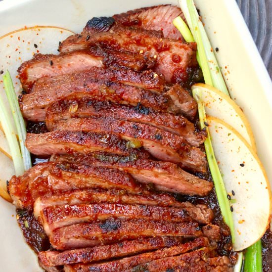 Asian Pear Marinated Steak - Recipe photo by cookingontheweekends