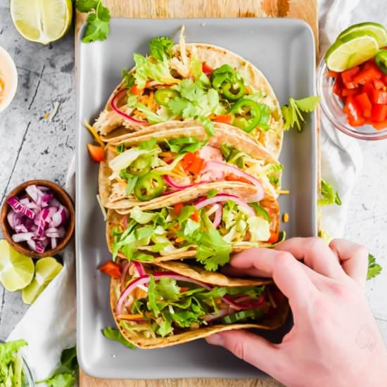 Crockpot Chicken Tacos - Recipe photo by apaigeofpositivity