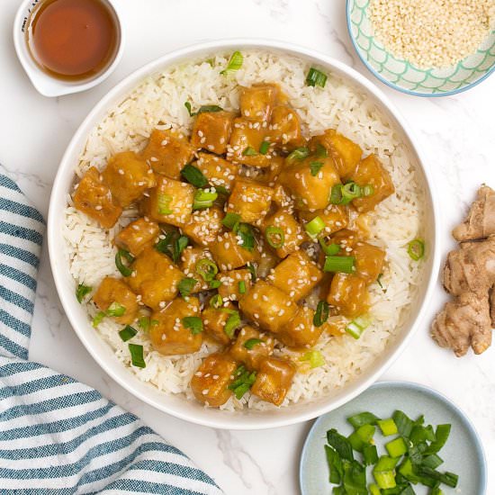 Sesame Ginger Tofu - Recipe photo by dailydish