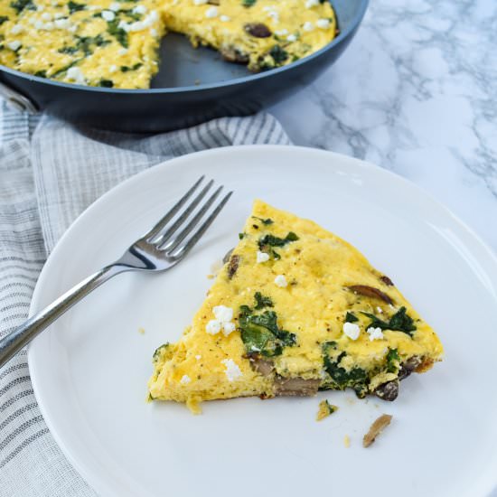 Kale and Mushroom Frittata - Recipe photo by freshapron