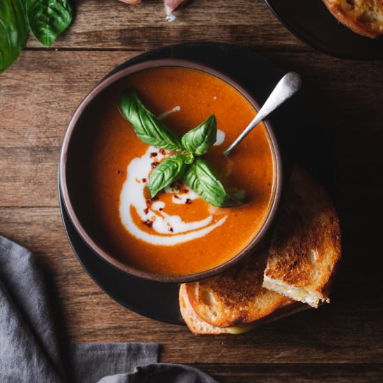 Tomato Basil Soup - Recipe photo by Liv Vegan Strong