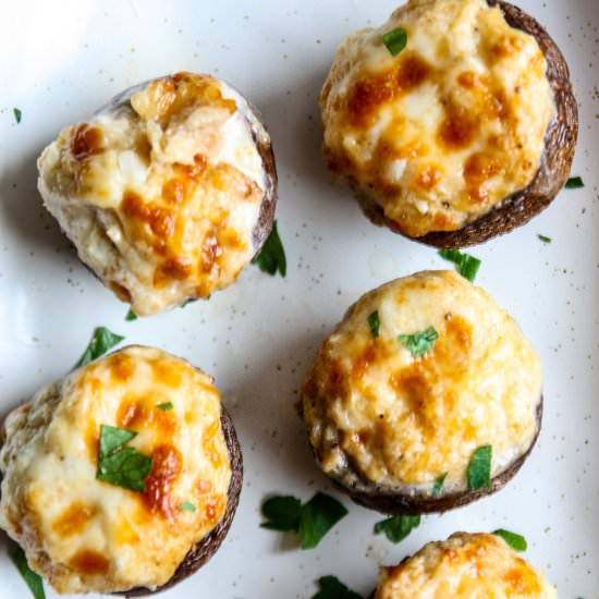 Air Fryer Stuffed Mushrooms - Recipe photo by the food blog
