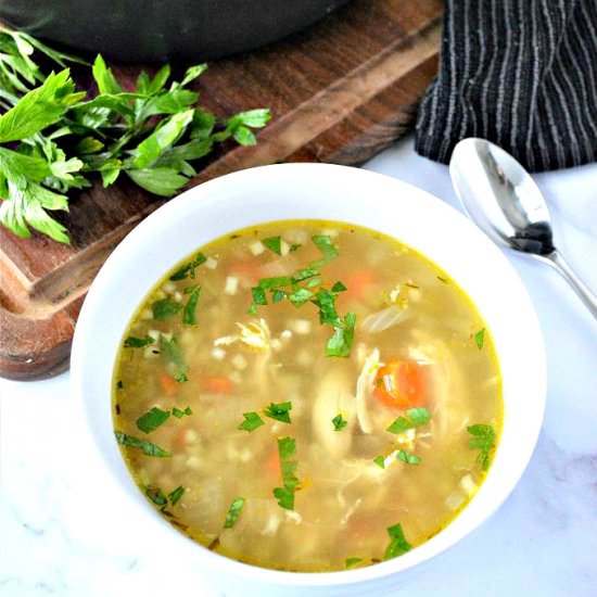 CHICKEN CAULIFLOWER RICE SOU_P - Recipe photo by Stylish Cravings