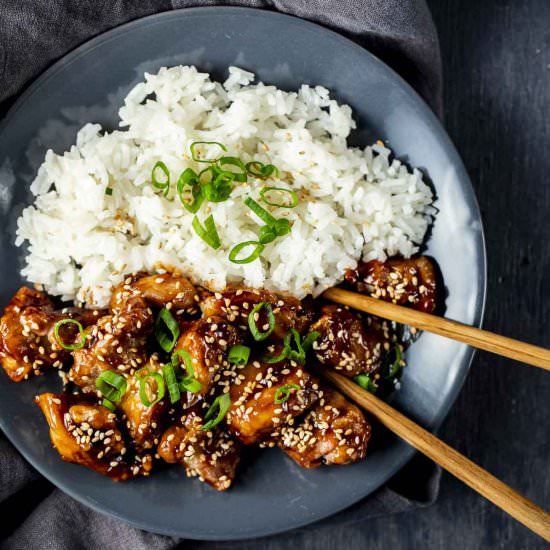Air Fryer Sesame Chicken - Recipe photo by Went Here 8 This