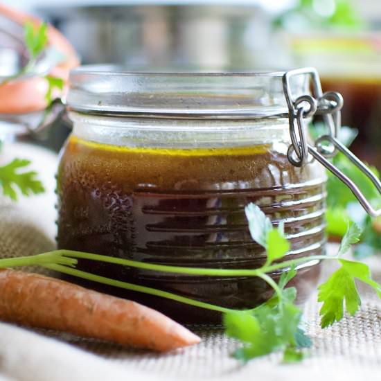 hearty vegetarian umami broth - Recipe photo by ahintofrosemary