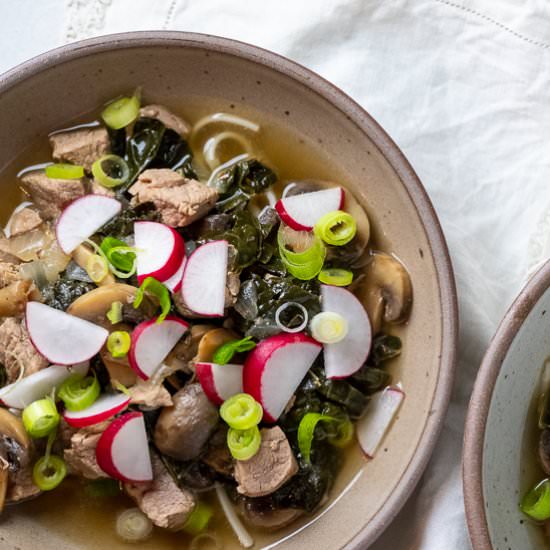 Asian Pork Noodle Soup - Recipe photo by sidewalkshoes