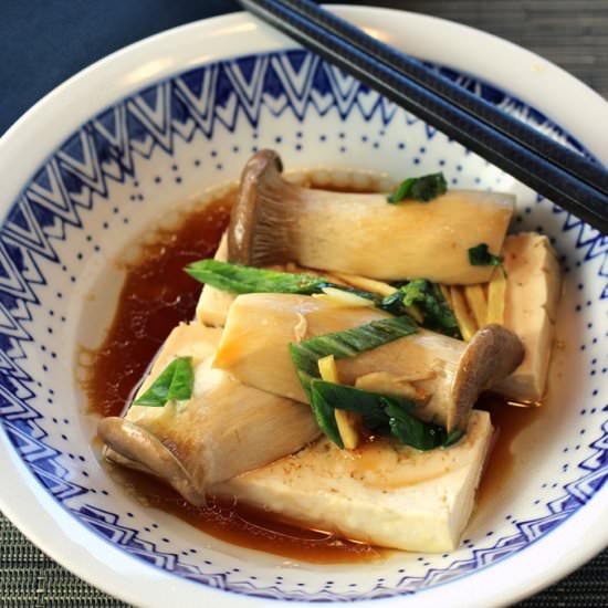 Steamed tofu and mushrooms - Recipe photo by Food Gal