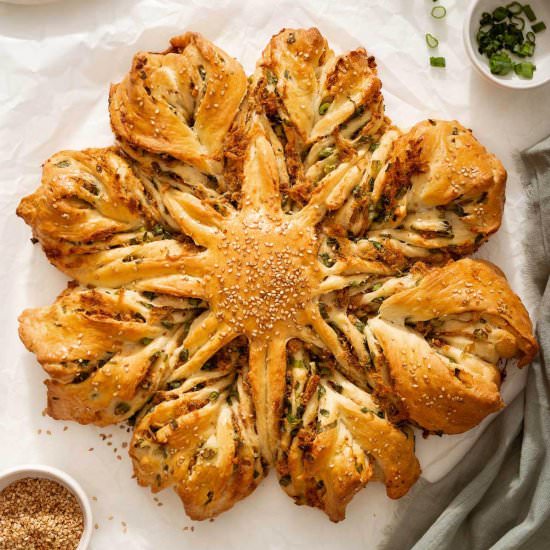Pork Floss & Scallion Star Bread - Recipe photo by takestwoeggs