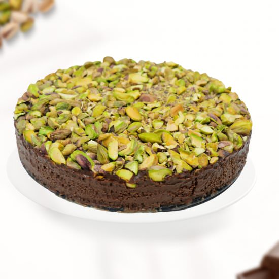 Chocolate Pistachio Dessert Pie - Recipe photo by Lovemybodybymiriam