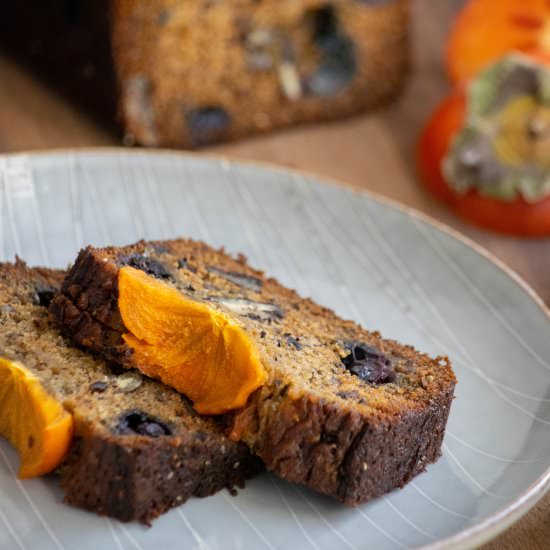 Persimmon Bread with Blueberry - Recipe photo by JawnsICooked
