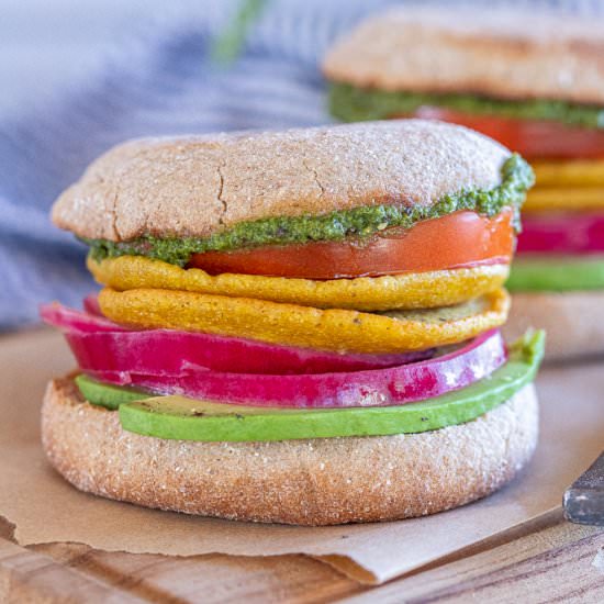 Vegan Breakfast Sandwiches - Recipe photo by She Likes Food