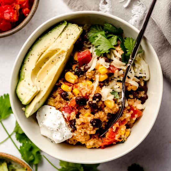 enchilada quinoa casserole - Recipe photo by freshaprilflours