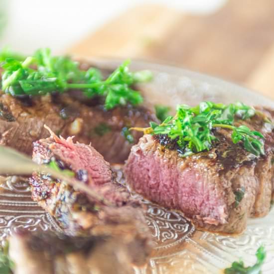 Grilled Flat Iron Steak - Recipe photo by Andrea Janssen