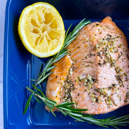 Lemon, Garlic & Herb Roasted Salmon - Recipe photo by TastefullyGrace