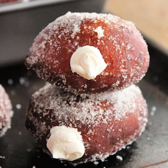 Cream Filled Sugar Doughnuts - Recipe photo by biggreenhouse