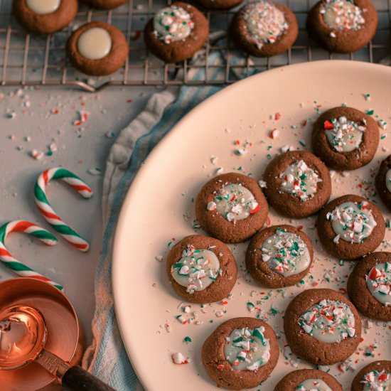 Candy Cane Thumbprints - Recipe photo by LifeAroundtheTable