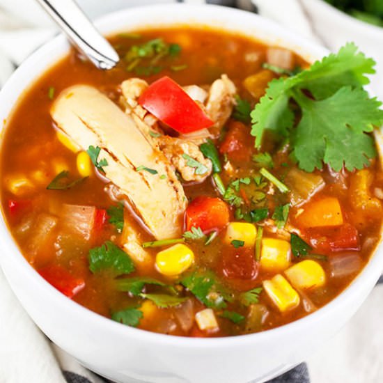 Slow Cooker Chicken Corn Soup - Recipe photo by therusticfoodie