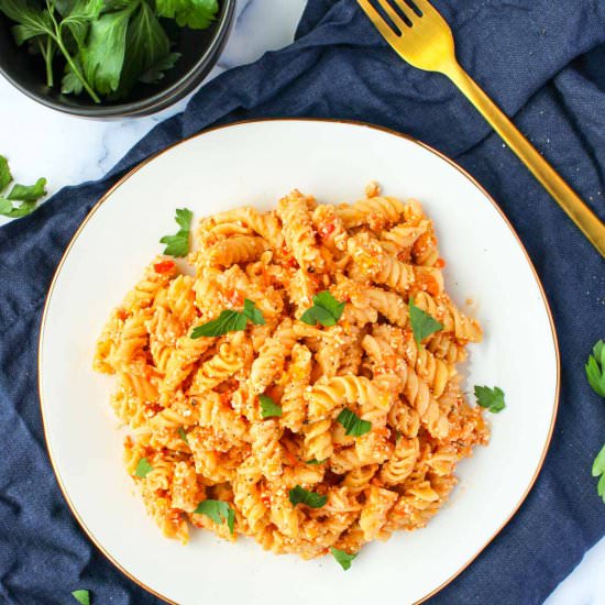 Baked Feta and Tomato Pasta - Recipe photo by eatsbyapril