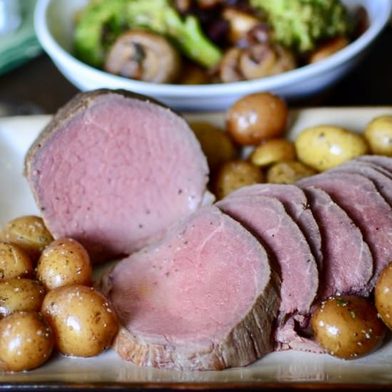 Slow Roasted Eye of Round Beef - Recipe photo by ButterYum