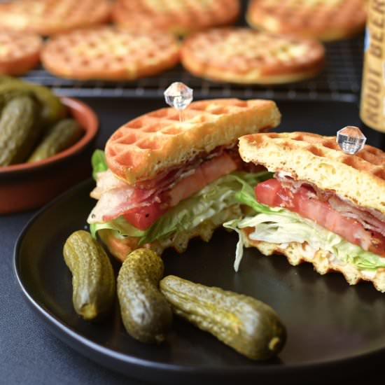 Low Carb Cheese Keto Chaffles - Recipe photo by ButterYum