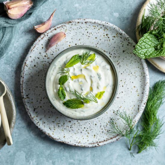 Haydari (Turkish yogurt sauce) - Recipe photo by Mrs Jones Kitchen