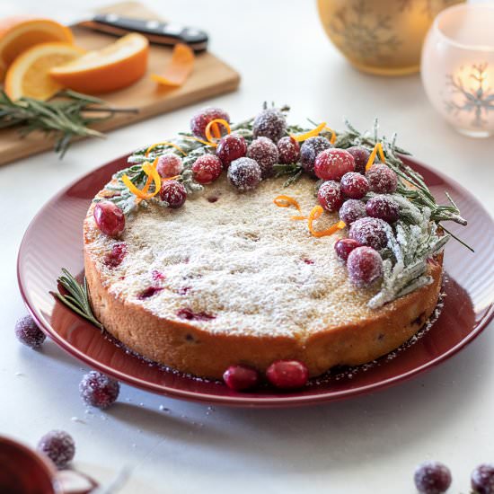 Cranberry Orange Olive Oil Cake - Recipe photo by URBANBAKES