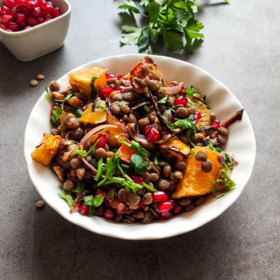Winter lentil salad - Recipe photo by greenbowl2soul