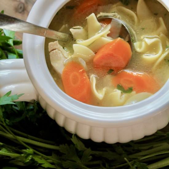 Simple Chicken Soup From Scratch - Recipe photo by Red Wine Dragons