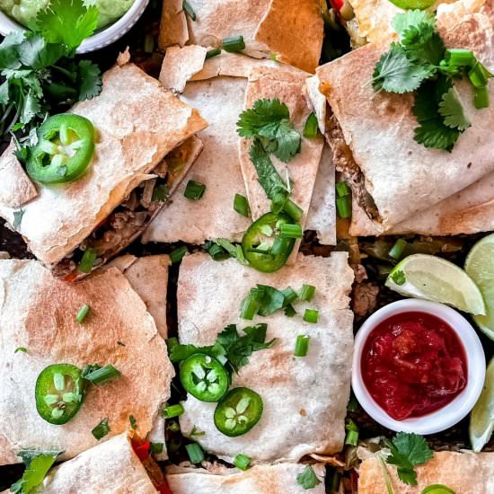 Sheet Pan Ground Turkey Quesadilla - Recipe photo by SugarandSnapPeas