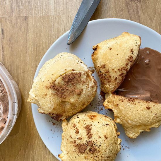 Tempura fried ice cream - Recipe photo by hornoMX