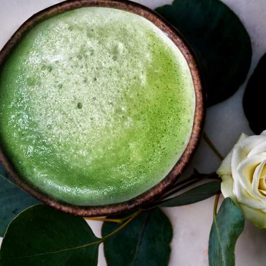 Matcha Rose Latte - Recipe photo by proportionalplate
