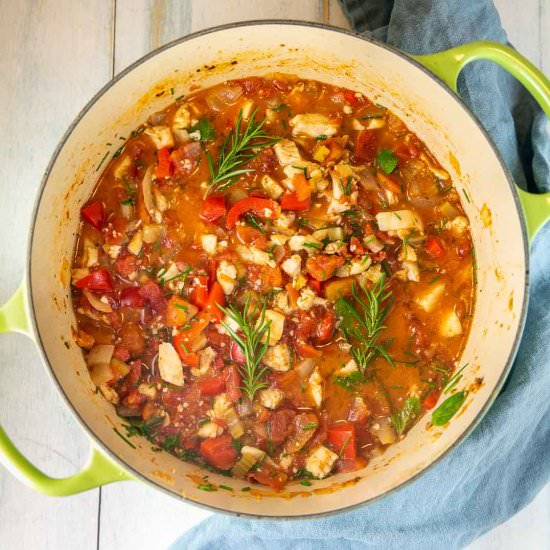Mediterranean Fish Stew - Recipe photo by bunsenburnerbakery