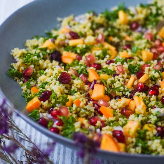 Bulgur salad with kale - Recipe photo by Julie Karla