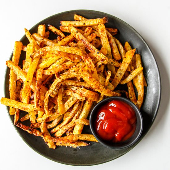 Air Fryer Rutabaga Fries - Recipe photo by the food blog