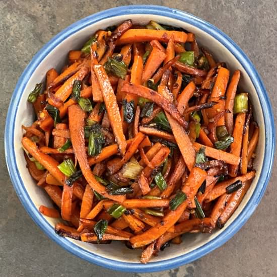 Carrot Stir Fry with Green Onions - Recipe photo by mashupmom