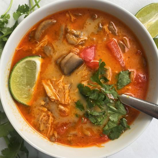 Keto Thai Coconut Curry Soup - Recipe photo by lowcarbsimplified